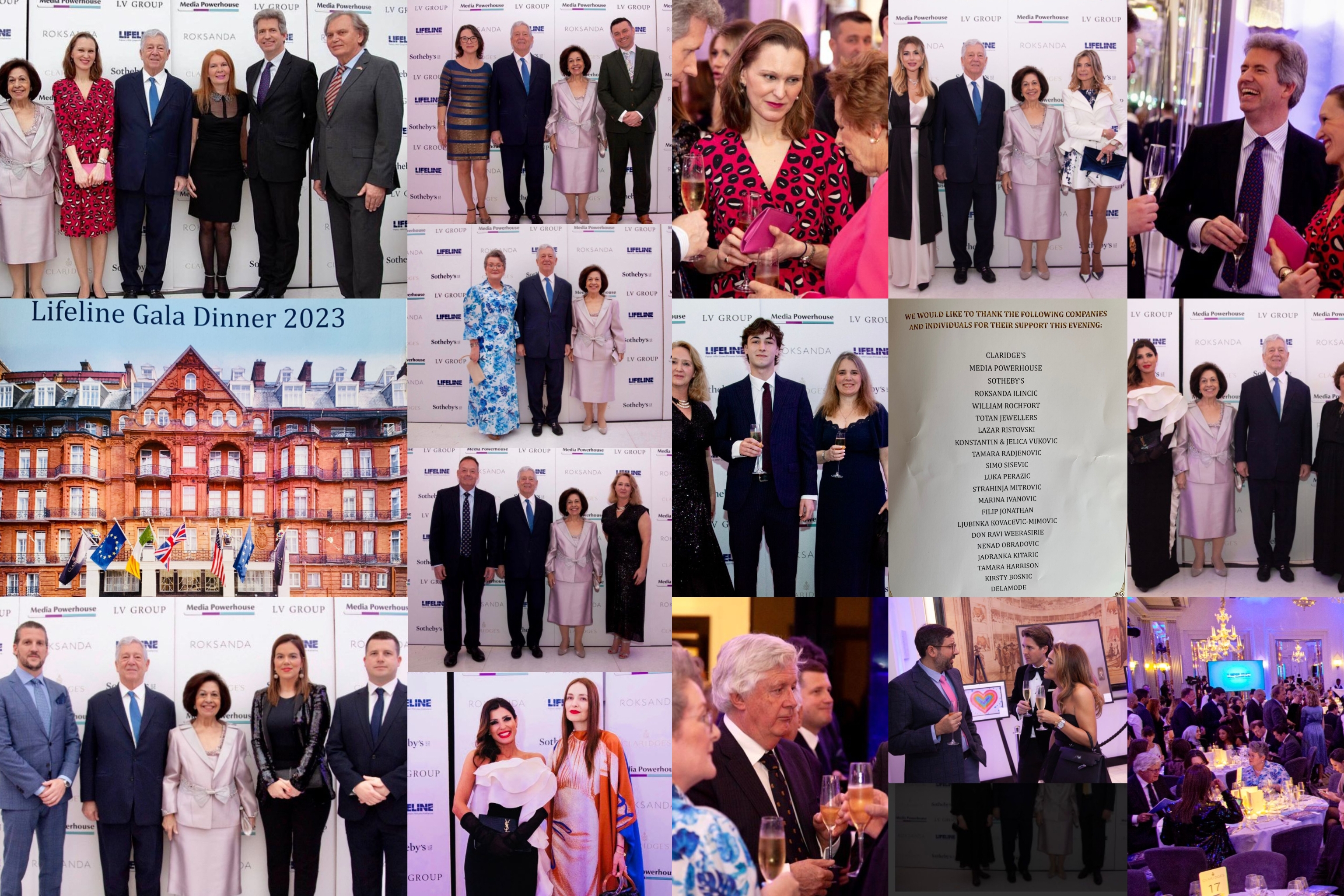 Lifeline Gala Dinner at Claridge's London