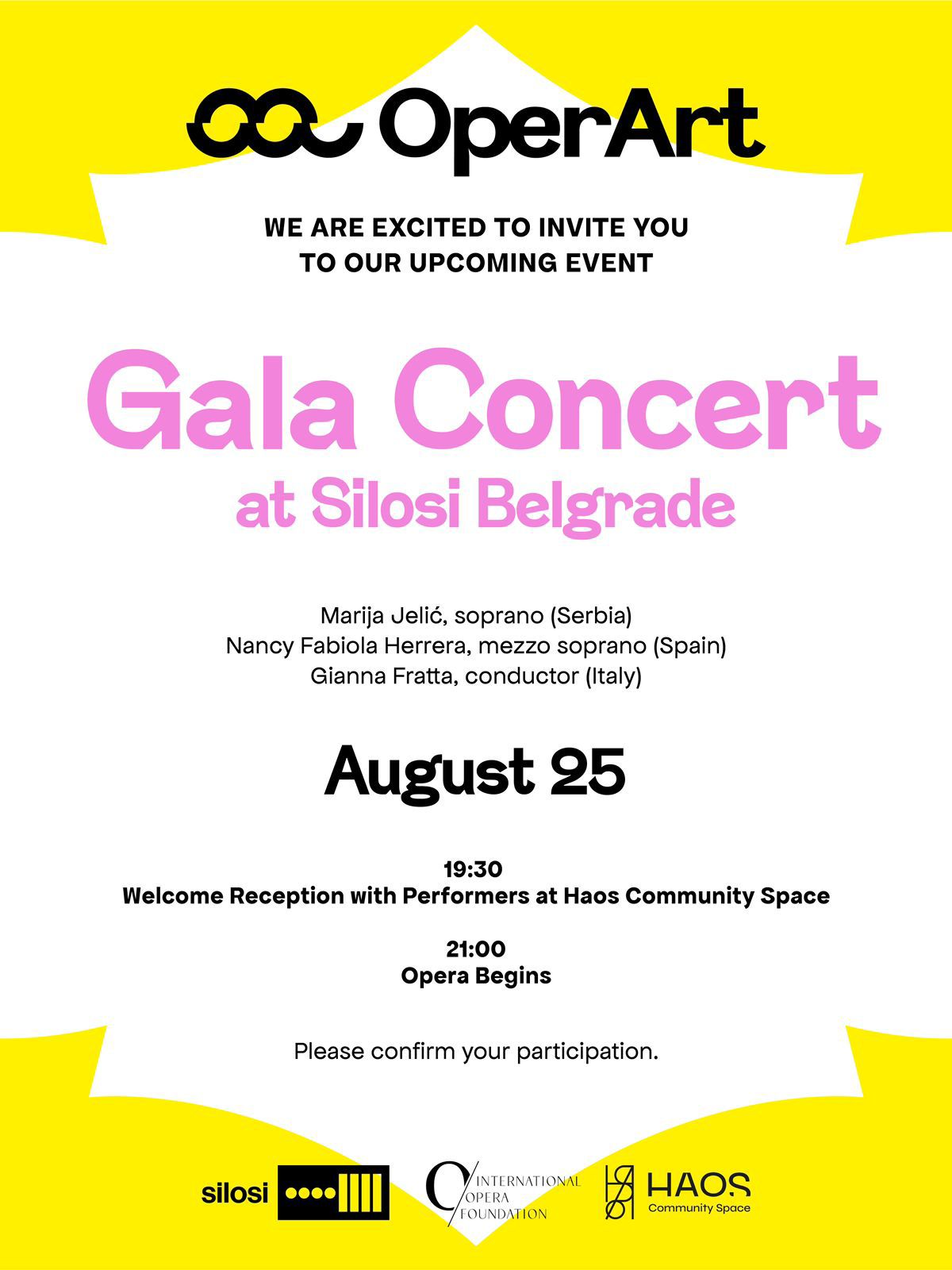 Gala Concert at Silosi Belgrade, August 25