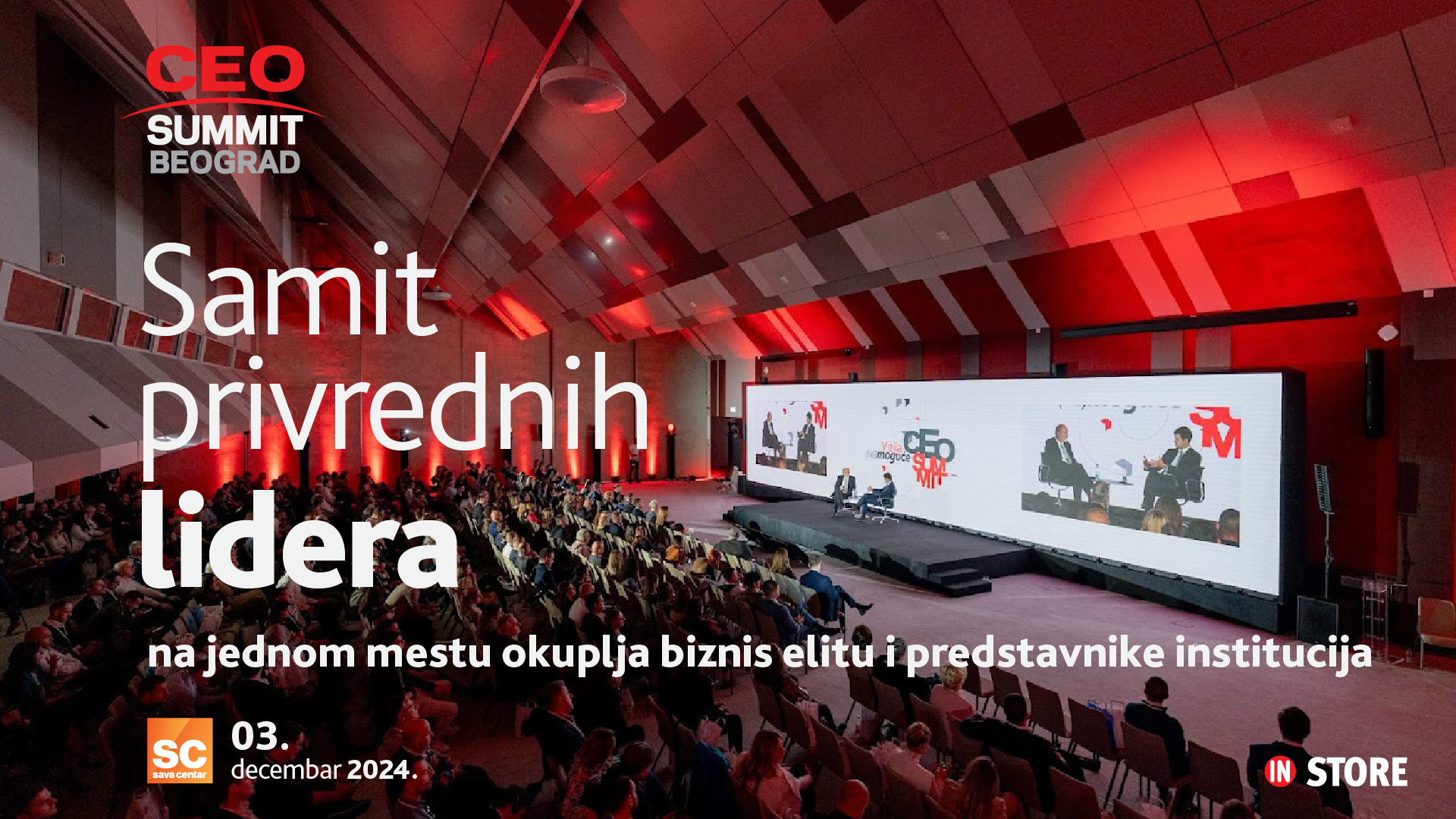CEO SUMMIT BELGRADE – Business Elites and Future Leaders on December, Sava Center