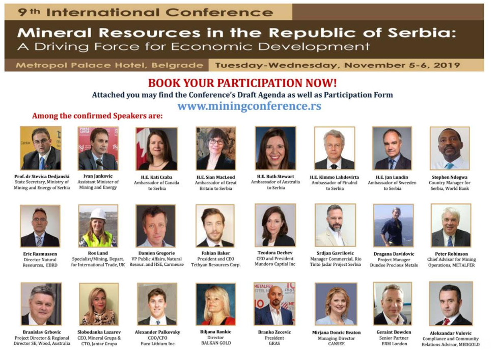 Regional Mining Conference in Belgrade on November 5 -6 